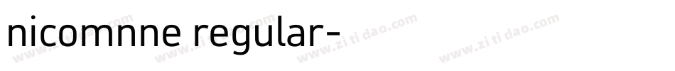nicomnne regular字体转换